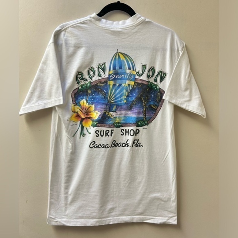 Vintage Ron Jon Surf Shop Graphic Pocket Tee Cocoa Beach Florida Medium